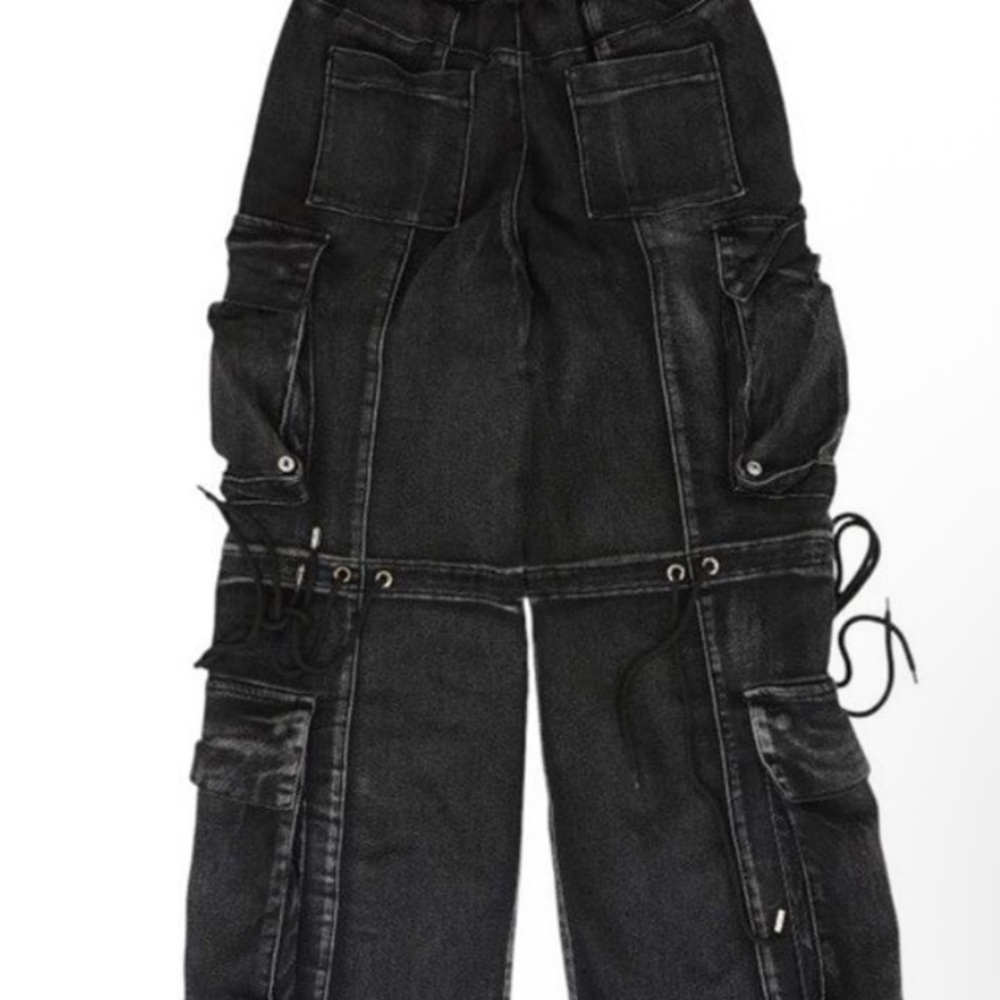 Guapi Men's Black Cargo Jeans